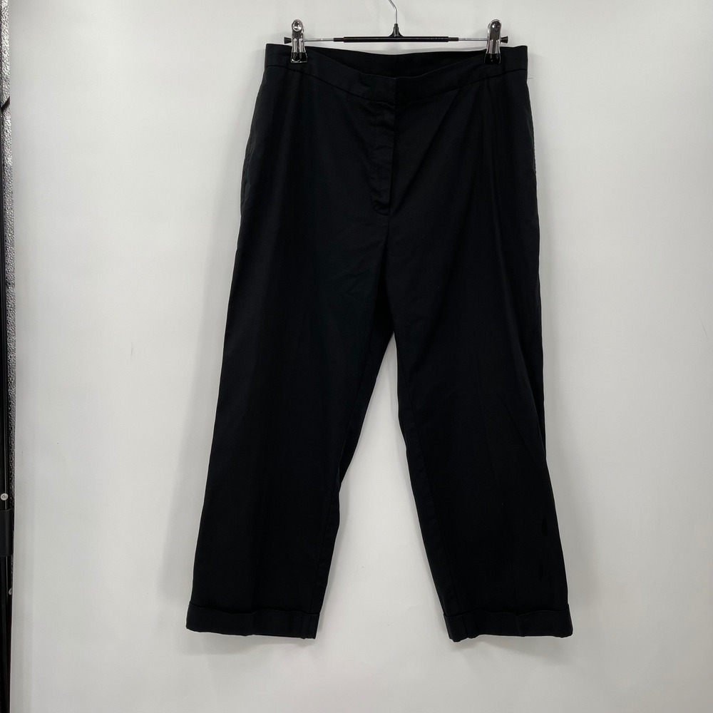 Ralph Lauren Petite Black Cropped Cuff Pants Women's Size 8P